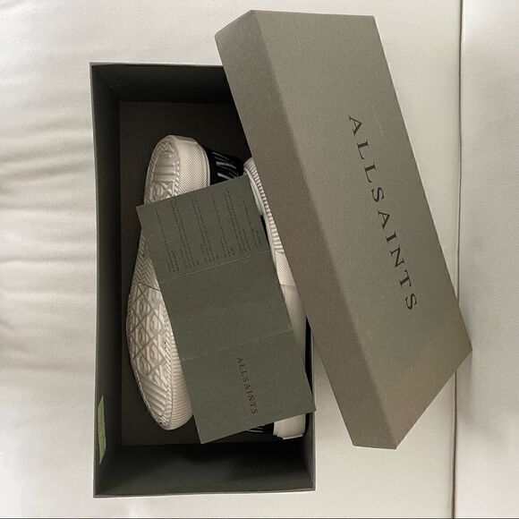 ⭕️ ALL SAINTS Sneakers Black Low Top Designer 9 39 - Picture 7 of 7